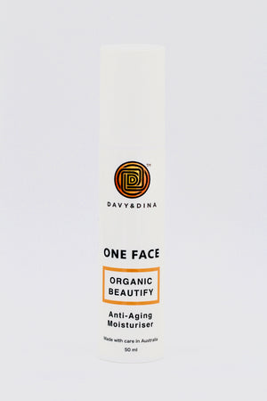 Organic Beautify  Anti-Aging Moisturiser  APPLICATION:  Gently massage onto face, neck, & décolletage in upward strokes.  Dot along the under-eye area from the inner to the outer corners  of the eye and continue applying upward until absorbed into skin.  Use daily, morning and night.  BENEFITS:  PH Balanced, Anti-aging, Anti-puff, Anti-wrinkle, Rejuvenating,  Protective, Conditioning, Brightening, Regenerating, Revitalizing  Smoothness, Bio/Organic, Fragrance-free.